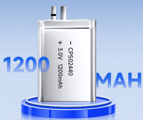 ปรับแต่ง CP502440 3.0V 1200mAh แบตเตอรี่บางพิเศษ Li-MnO2 กระเป๋าเซลล์สำหรับ RFID GPS