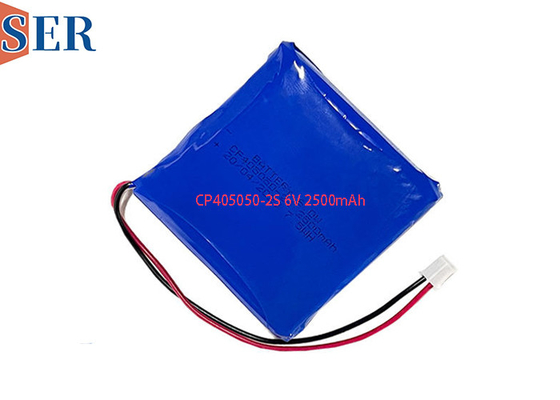 การออกแบบที่กำหนดเอง CP405050-2S ชุดแบตเตอรี่ 6.0V 2500mAh แบตเตอรี่ลิเธียมหลัก