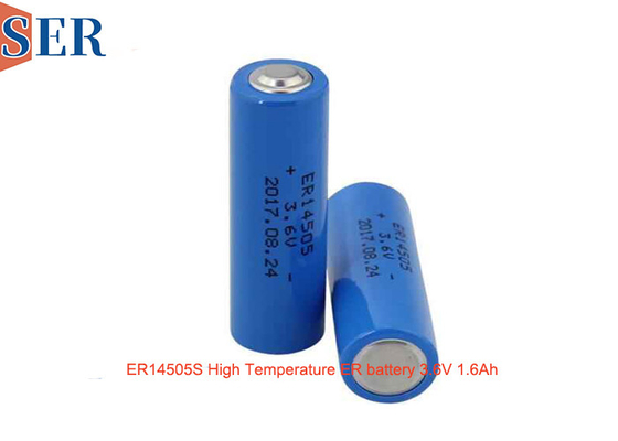 3.6 โวลต์ แบตเตอรี่ลิธีอุณหภูมิสูง LiSOCL2 แบตเตอรี่ ER14505S AA ขนาดสําหรับเครื่องวัดอุปกรณ์บริการ