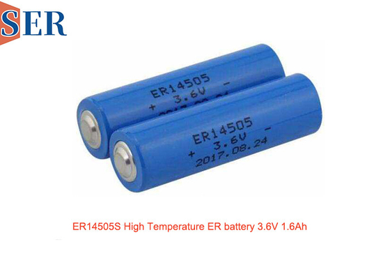 3.6 โวลต์ แบตเตอรี่ลิธีอุณหภูมิสูง LiSOCL2 แบตเตอรี่ ER14505S AA ขนาดสําหรับเครื่องวัดอุปกรณ์บริการ