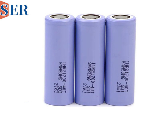 ประเภทระบายน้ําสูง INR21700 40T แบตเตอรี่ Samsung Li Ion 3.6V แบตเตอรี่กระบอกชาร์จใหม่ สําหรับเครื่องมือไฟฟ้า