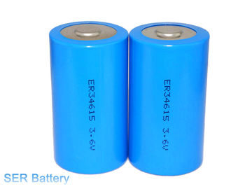 LS33600 / ER34615 D ขนาด 3.6V 19000mAh R20 แบตเตอรี่ลิเธียม Li-SOCI2 หลัก