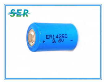 เครื่องวัดก๊าซ Li SOCL2 แบตเตอรี่ 1/2AA ER14250M แบตเตอรี่ 3.6V 750mAh ประเภทพลังงาน