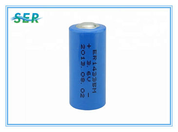 ประเภทเกลียว 3.6V 1200mAh แบตเตอรี่ลิเธียมหลัก 2/3AA ขนาด ER14335M สำหรับเครื่องวัดความร้อนน้ำ