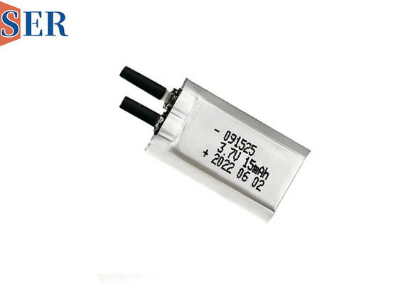 ปรับแต่งเซลล์กระเป๋าบางสุด 3.7V 091525 แบตเตอรี่พอลิเมอร์ลิตียมแบบชาร์จใหม่สําหรับอุปกรณ์ที่ใส่ได้