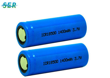 เซลล์แบตเตอรี่ Li Ion แบบแบน, แบตเตอรี่ลิเธียมไอออนแบบรีชาร์จ 3.7V 1400mAh 18500