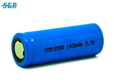 เซลล์แบตเตอรี่ Li Ion แบบแบน, แบตเตอรี่ลิเธียมไอออนแบบรีชาร์จ 3.7V 1400mAh 18500