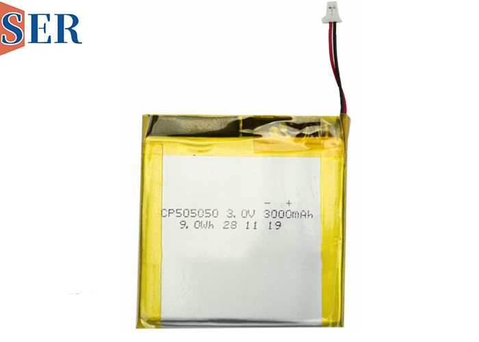CP505050 แบตเตอรี่บางพิเศษ 3.0V แบตเตอรี่แบบอ่อน LiMNO2 แบบยืดหยุ่นสำหรับ IoT