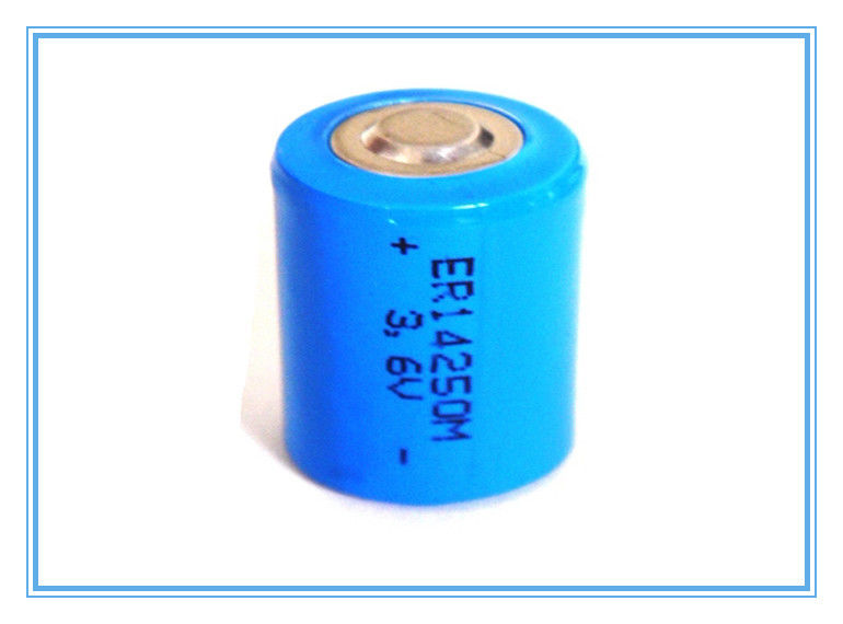 เครื่องวัดก๊าซ Li SOCL2 แบตเตอรี่ 1/2AA ER14250M แบตเตอรี่ 3.6V 750mAh ประเภทพลังงาน