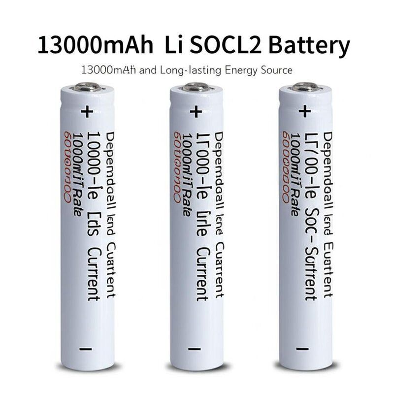 13000mAh Li SOCL2 แบตเตอรี่ 2% อัตราการใช้ชีวิต 600mA กระแสแรงดัน แหล่งพลังงานที่น่าเชื่อถือและยาวนาน