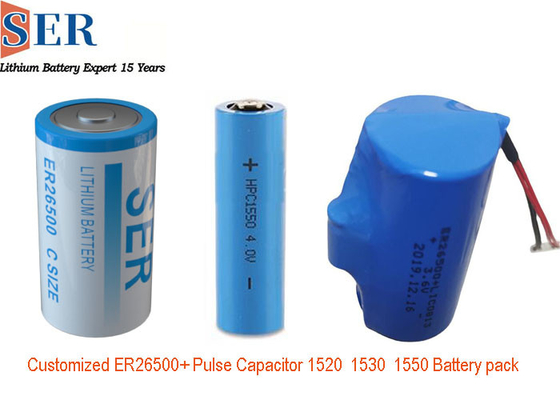 ER26500 SPC1530 HLC1550A HPC1550 Li SOCL2 ชุดแบตเตอรี่ตัวเก็บประจุแบบไฮบริดสำหรับผลิตภัณฑ์ IOT