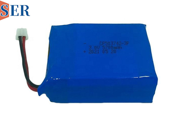 ชุดแบตเตอรี่ลิเธียมหลักแบบนิ่ม 3.0V 5700mAh CP503742-3p แบบกำหนดเอง