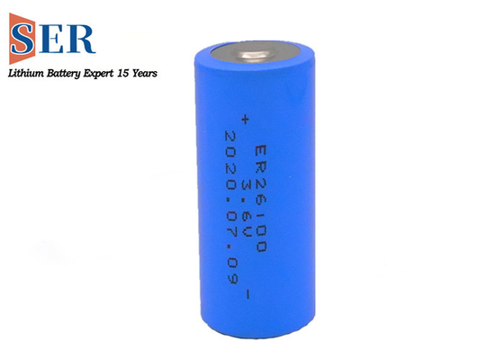 26*100mm Li-SOCL2 แบตเตอรี่ ER26100 ER261020 ความจุสูง ปริมาณกระแส 600mA -40-165 °C แบตเตอรี่อุณหภูมิสูง