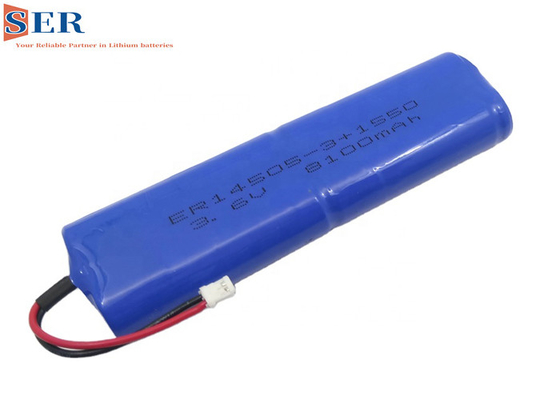 ER14505-3P 3.6V 8100mAh LiSOCL2 แบตเตอรี่พร้อมขั้วต่อ JST SPC1550 Capacitor
