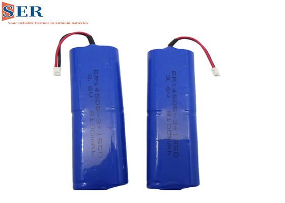 ER14505-3P 3.6V 8100mAh Li SOCL2 แบตเตอรี่พร้อมขั้วต่อ JST SPC1550 Capacitor