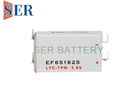EF651625 3.6Volt LISOCL2 Prismatic Battery LTC-3PN พร้อมขั้วต่อพิน