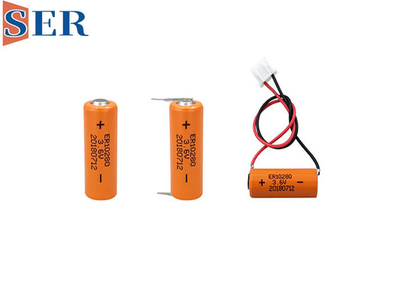 ER10280 Li SOCL2 แบตเตอรี่ 500mAh 3.6V 2/3AAA ขนาดลิเธียม ER10/28