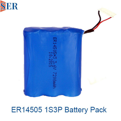 ER14505 Li SOCL2 แบตเตอรี่ 1S3P 3.6V 7.2V 10.8V ER 2/3A ขนาด 2/3A แบตเตอรี่ลิเธียมเมทัล