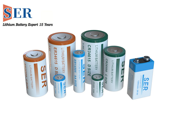 3.6Volt Non Rechargeable Li SOCL2 แบตเตอรี่ Lithium Thionyl Chloride Cell สำหรับ Smart Meter